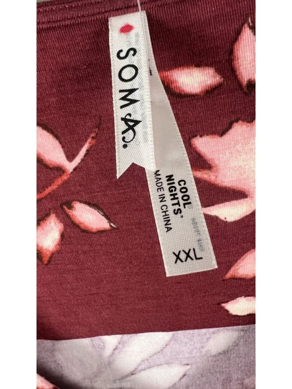NWT Soma Cool Nights Sleepshirt‎ SS Size XXL Budding Romance Floral Gown